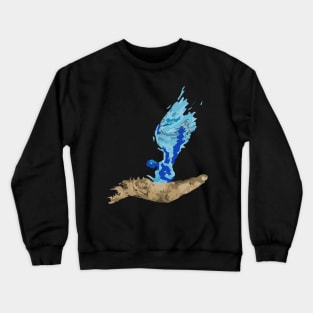 Angel sit on hand Crewneck Sweatshirt